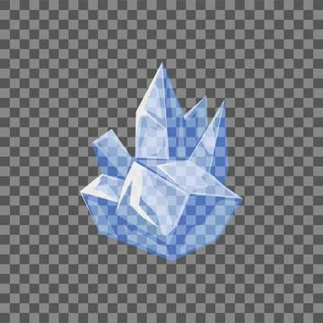 Ice block, iceberg in vector illustration isolated on transparent background イラスト素材