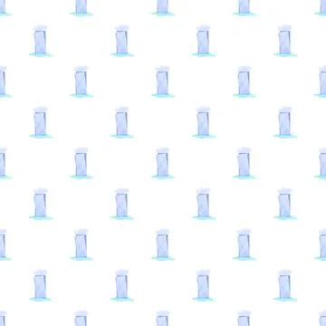 Ice block melting seamless pattern background Stockillustratie