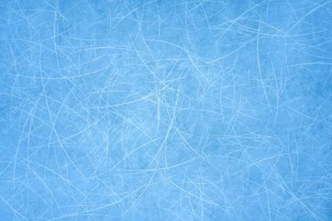 Ice blue background with ice skating tracks. Frozen water Stock Illustration