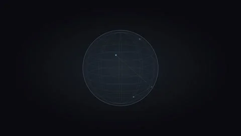 Ice blue connected globe displaying global network visuals. Professional tech 動画素材 342625023