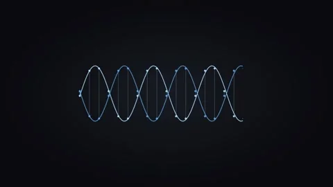 Ice blue dna double helix displaying biotechnology visuals. Professional tech Vídeos de archivo 342625067