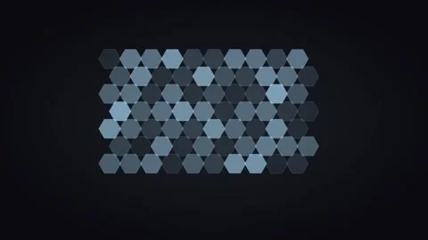 Ice blue hexagonal grid displaying tech pattern visuals. Professional tech Video stock 342625128