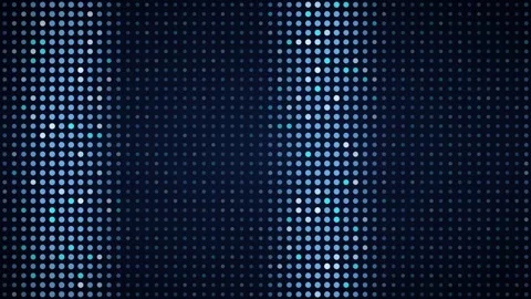 Ice blue horizontal wave LED grid background, dot matrix display motion loop Stock Footage 342634756