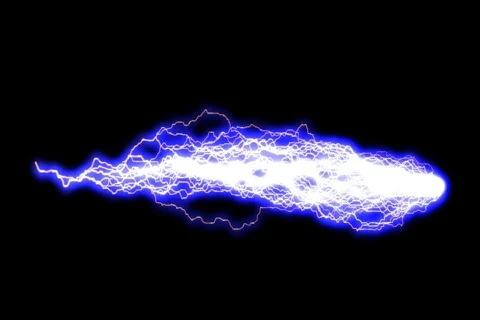 Ice Blue Lightning Comet Stock Footage 65331