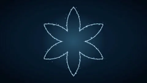 Ice Blue Snowflake Particles Winter Background Loop 库存影片 342629841