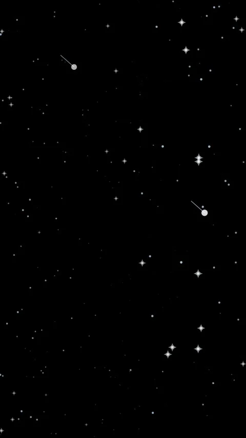Ice blue starry sky overlay, vertical 9:16 loop on black Stock Footage 346711605