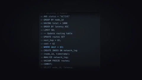 Ice blue terminal code displaying software development visuals. Professional Vídeo Stock 342624925