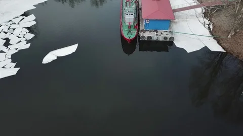 Ice boat Video stock 127245013