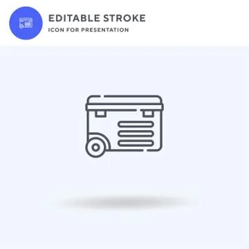 Ice Box icon vector, filled flat sign, solid pictogram isolated on white, logo 스톡 일러스트