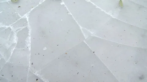 Ice breaks under pressure (3) Stock Footage 1073788