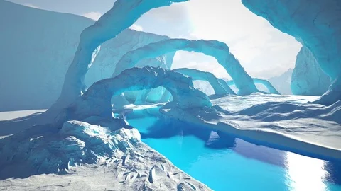 Ice Bridges Stock Footage 76854669