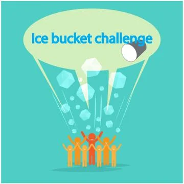 Ice bucket challenge concept. Illustrazione stock