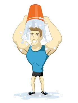 Ice Bucket Challenge Stock Illustration