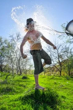 Ice bucket challenge Stock Photos