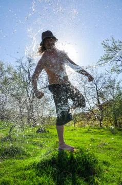 Ice bucket challenge Stock Photos
