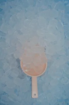 Ice in the bucket Fotos de archivo
