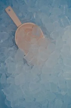 Ice in the bucket Fotos de archivo