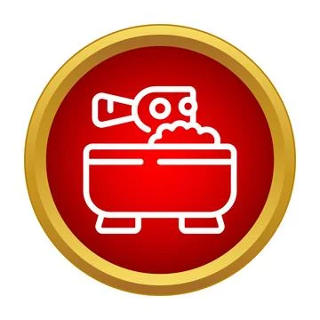 Ice bucket with scoop of refreshing ice icon Stock Illustration