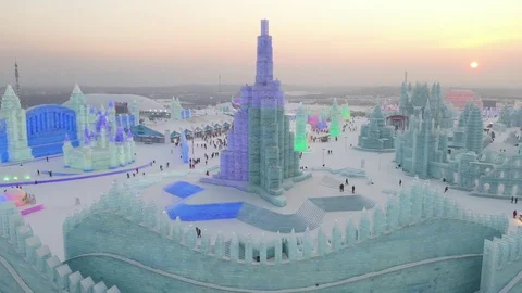 Ice building Vídeo Stock 104173729