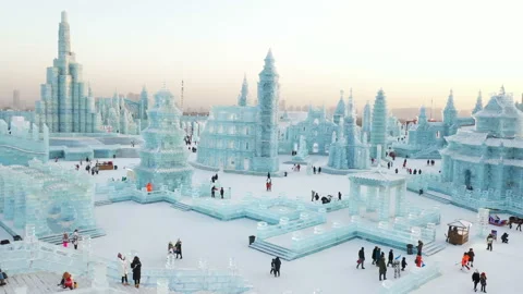 Ice building Vídeo Stock 122160649