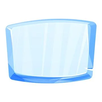 Ice button, frozen frame, level menu in cartoon style isolated on white Stock Illustration