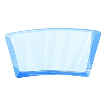Ice button, frozen frame, level menu in cartoon style isolated on white Stock Illustration