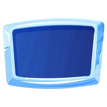 Ice button, frozen frame, level menu in cartoon style isolated on white 스톡 일러스트