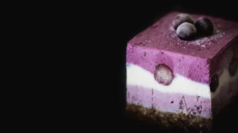Ice cake black background Stock Photos
