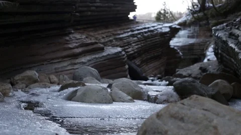 Ice Canyon Stock Footage 102465120