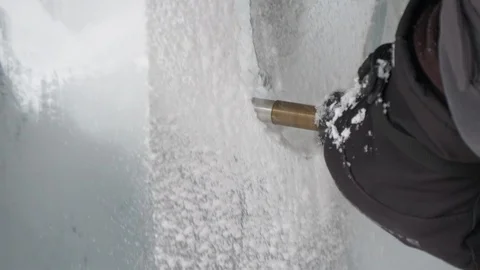 Ice carving with a power tool1 - close-up 4K Stock Footage 101446998