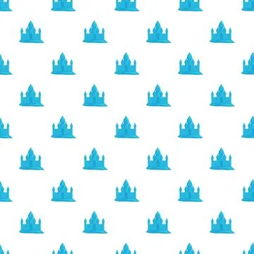 Ice castle pattern creating a festive winter wonderland background Illustrazione stock