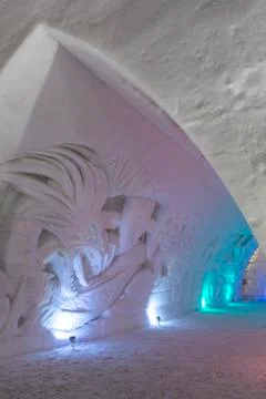 In the ice castle Stock Photos
