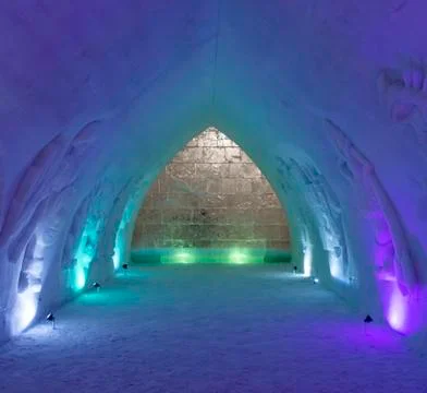 In the ice castle Stock Photos