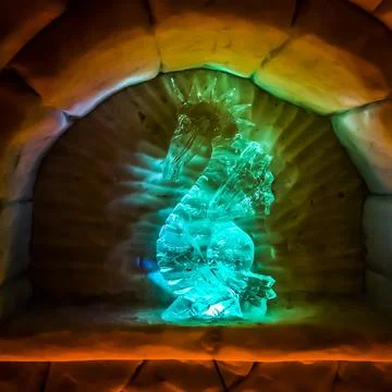 In the ice castle Stock Photos