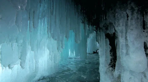Ice cave Stock Footage 30443319