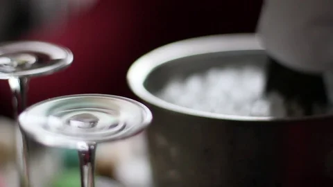 Ice with champagne Stock Footage 71915339
