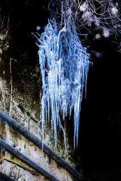 Ice chandeliers Stock Photos