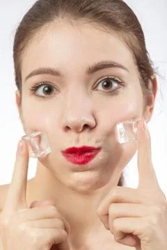 Ice on cheeks Photos