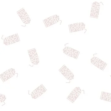 Ice chocolate glyph seamless pattern Stock Illustration