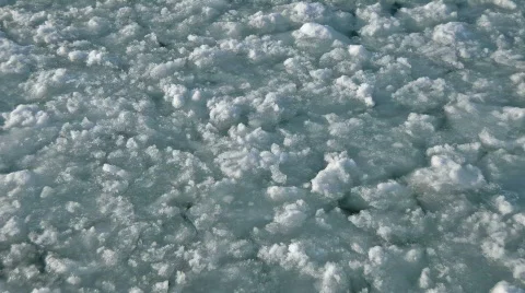 Ice chunks on lake. hd Stock Footage 329242