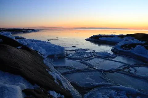 Ice circles. Stock Photos