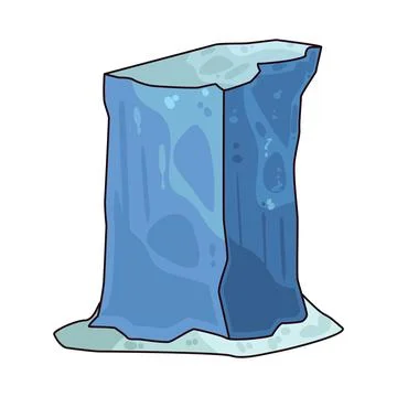 Ice cliff illustration Stock Illustration