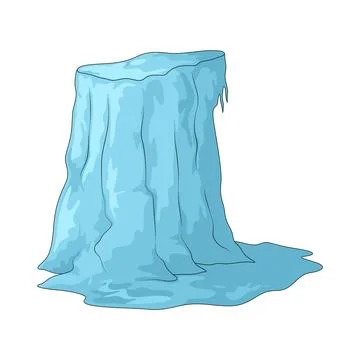 Ice cliff illustration Stock Illustration