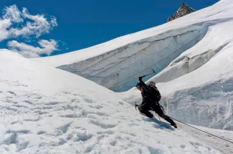 Ice climber Stock Photos