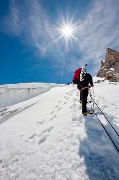 Ice climber Stock Photos