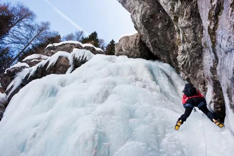 Ice climber Stock Photos