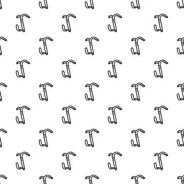 Ice climbing axe hook tool seamless pattern Stock Illustration