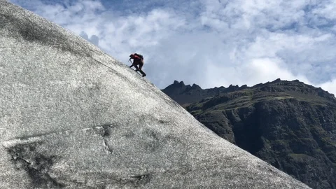 Ice climbing Stock Footage 119666617