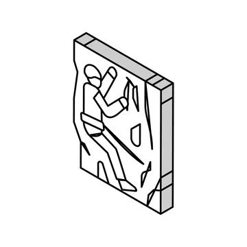 Ice climbing isometric icon vector illustration Illustrazione stock