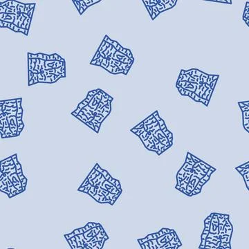 Ice climbing winter line vector seamless pattern Illustrazione stock